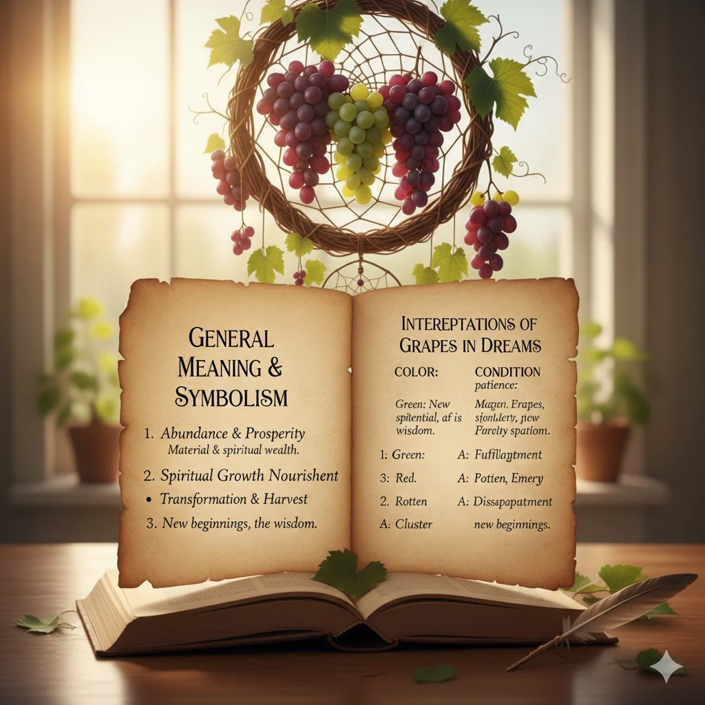 spiritual meaning of grapes in a dream