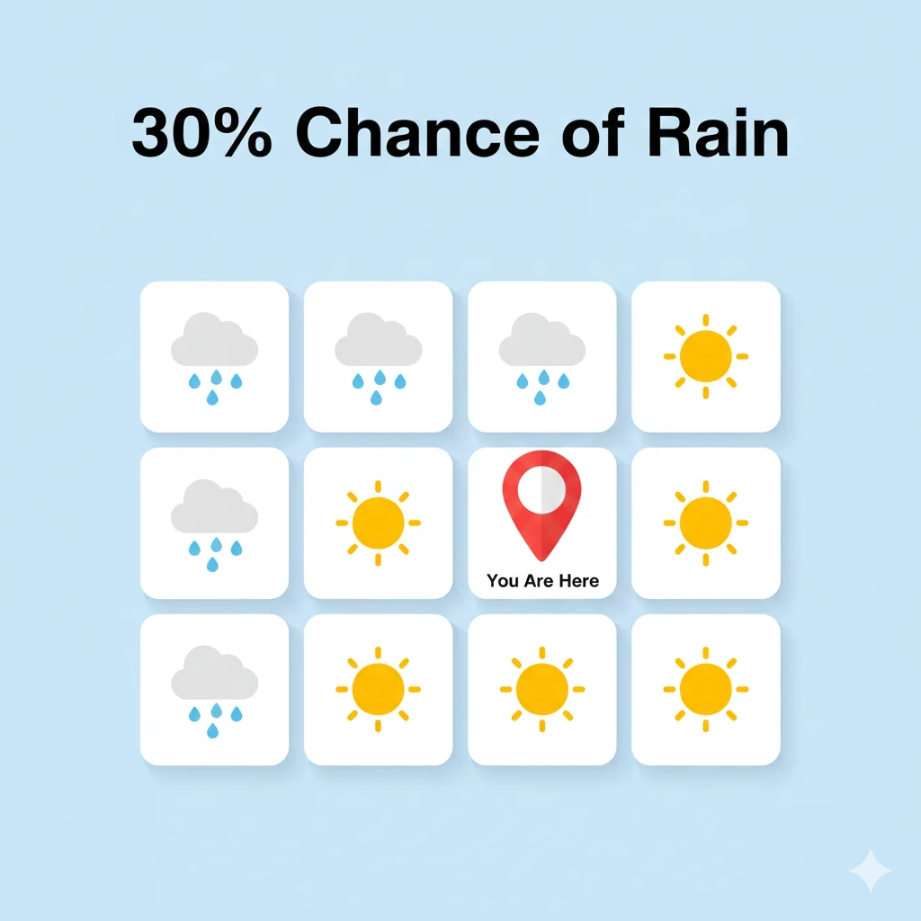  30% Chance of Rain Mean