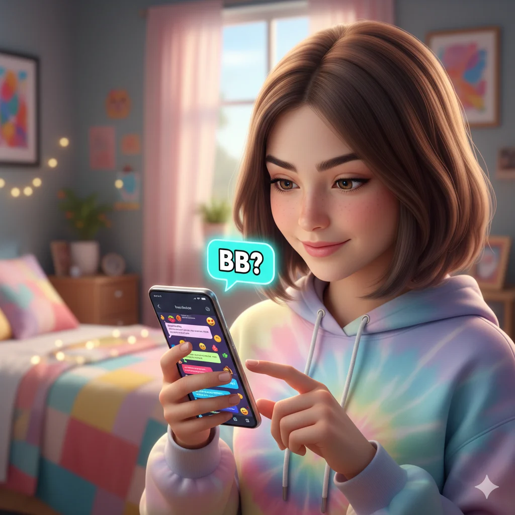  bb mean in text from a girl