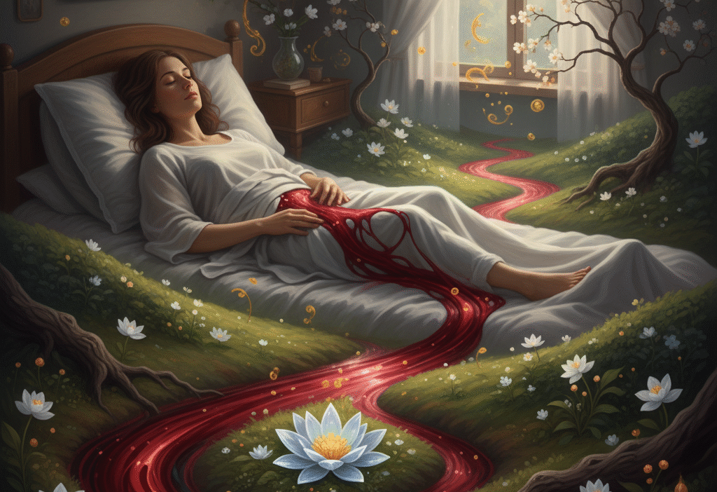 Seeing period blood in dream